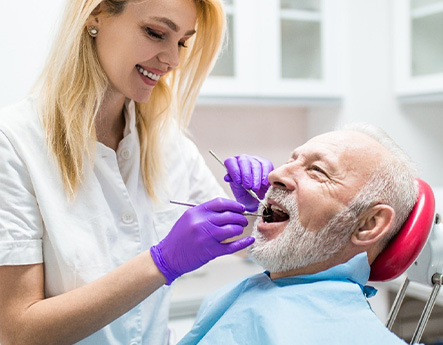 patient getting dental implants in Lewisville