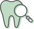 Animated tooth and dental tools representing replacing missing teeth