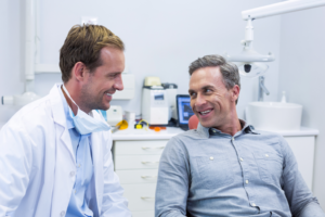 a person attending their dental implant consultation 